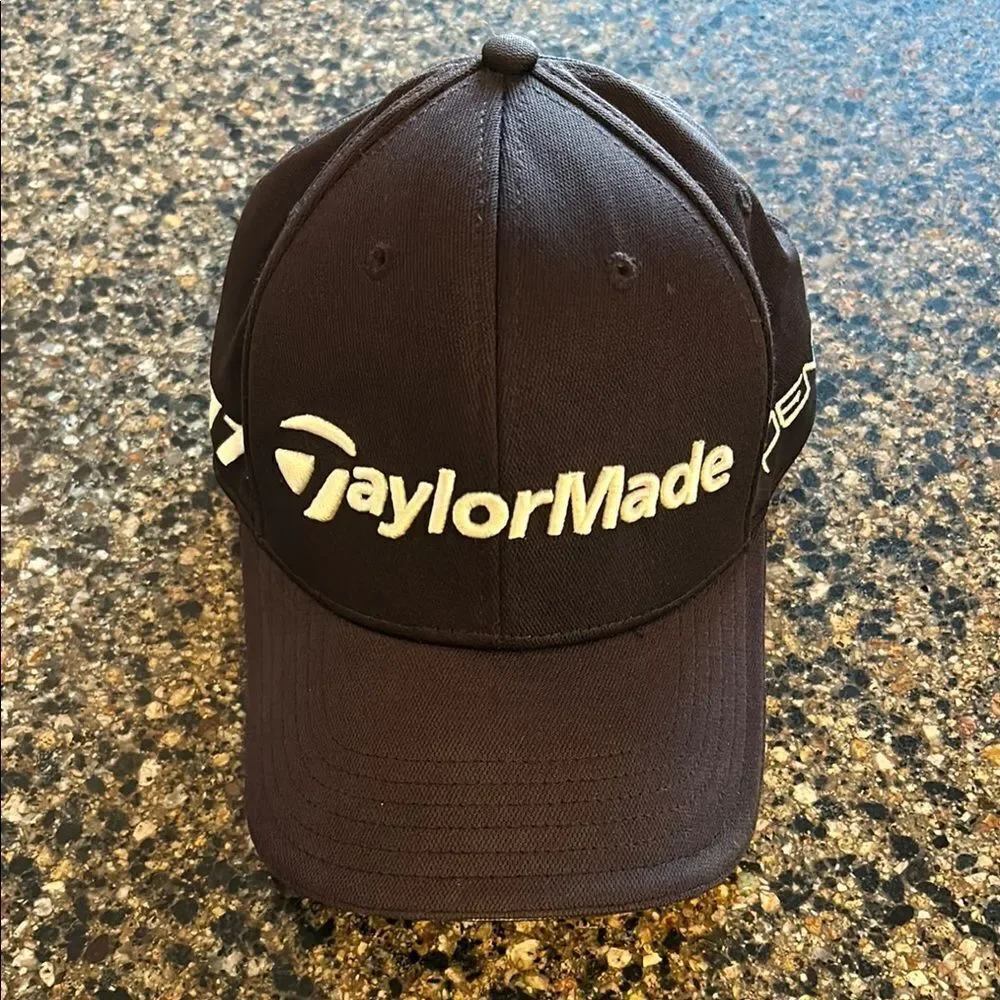 NEW Adidas TaylorMade Jet Black Cap with Logo